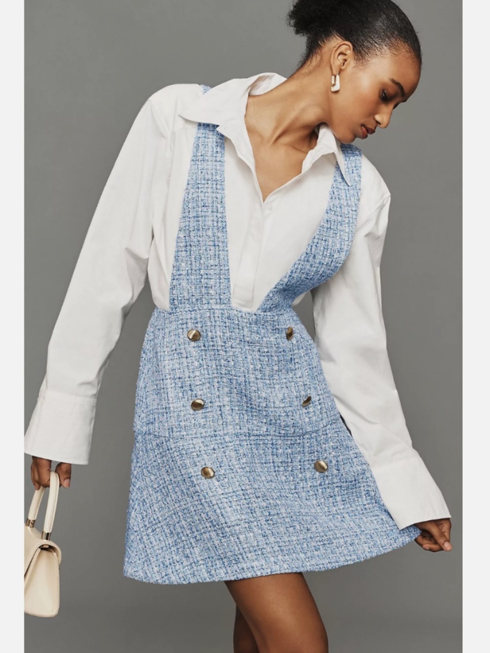 ANTHROPOLOGIE MAEVE TWEED PINAFORE SKIRT